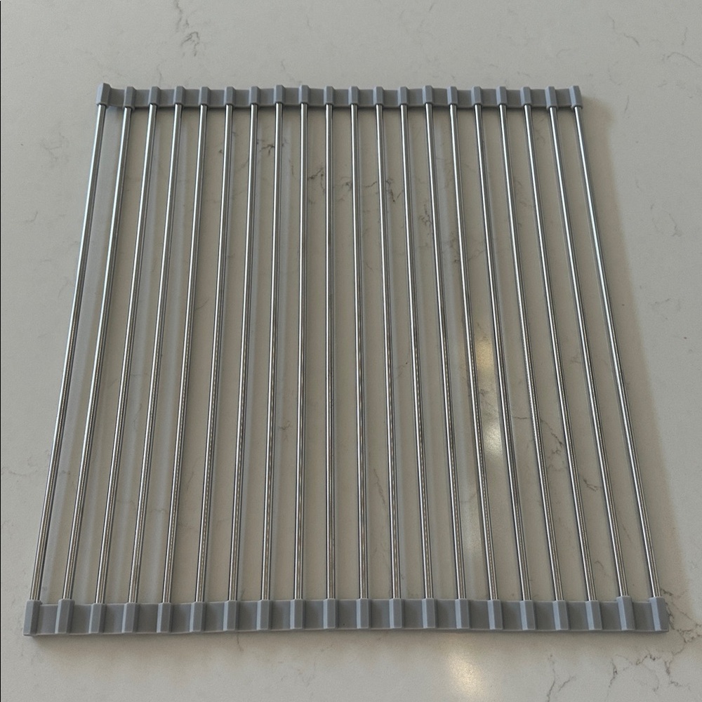 Stainless Steel Roll-Up Dish Drying Rack - Brand New!